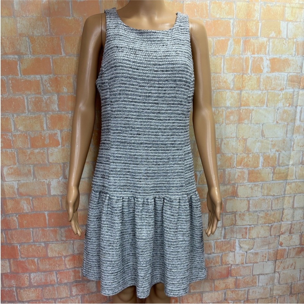 Jessica Simpson Metallic Tweed Drop Waist Dress
